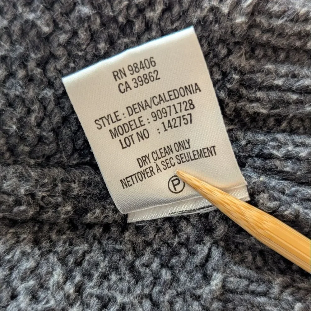 Theory Dena Gray Minimalist Quiet Luxury Cozycore Knit Cardigan Alpaca Sweater L